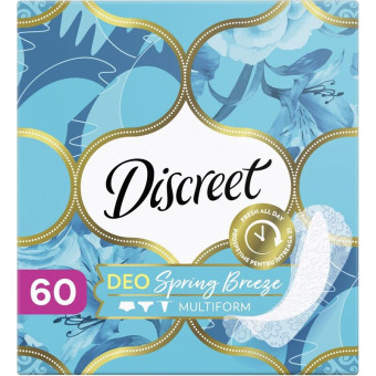 Прокладки женские ежедневные Discreet Multiform Весенний Бриз (60 штук в упаковке)