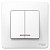Выключатель двухклавишный Schneider Electric Blanca 10А IP20 с рамкой скрытого монтажа с подсветкой белый (BLNVS010511)