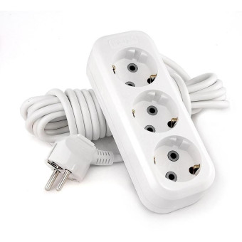 Удлинитель LUX У3-Е-05 3 розетки 5 м с заземлением