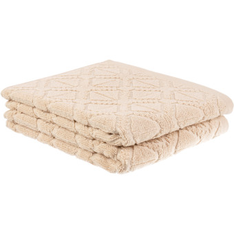 Набор полотенец махровых Комус Гарда 2 штуки 50x80 см 500 г/кв.м бежевые