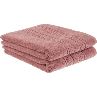 Набор полотенец махровых Комус Данмор 2 штуки 50x80 см 480 г/кв.м  розовый
