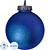Ёлочный шар новогодний BigDecor пластик синий (диаметр 15 см)