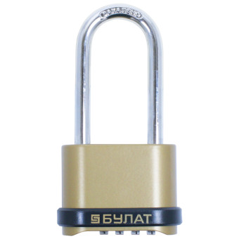 Замок навесной кодовый Булат ВС 564-01 56 мм золотистый
