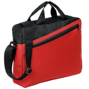 Конференц-сумка из полиэстера красная/черная (38x30x8 см)