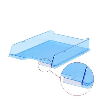 Лоток для бумаг HAN горизонтальный с индексным окном прозрачный синий