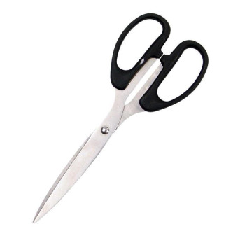 Ножницы Комус 190 мм с пластиковыми симметричными ручками черного цвета