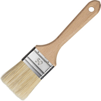 Кисть малярная плоская Лазурный берег из натуральной щетины 50x14 мм (КФ-50x14)