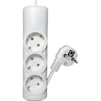 Удлинитель Progix PG322 3 розетки 5 м с заземлением белый