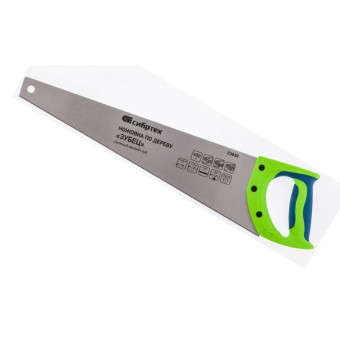 Ножовка по дереву 450 мм каленый зуб 2D 14 TPI Сибртех Зубец (23830)