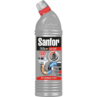 Средство для прочистки труб Sanfor гель 1000 г