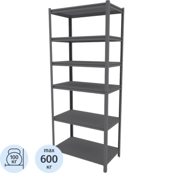 Стеллаж металлический Everest Beamy Luxe (6 полок, 900х400х2200 мм)