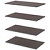 Комплект полок к шкафу Стратегия (темно-серый, 798х395х25 мм, 4 штуки в  упаковке)