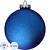 Ёлочный шар новогодний BigDecor пластик синий (диаметр 20 см)