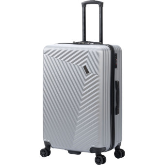 Чемодан Torber Lama размер L 92 л из ABS-пластика серебристый
