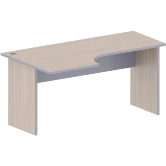 Стол эргономичный Easy Business левый (дуб светлый/серый, 1600х900х747 мм)