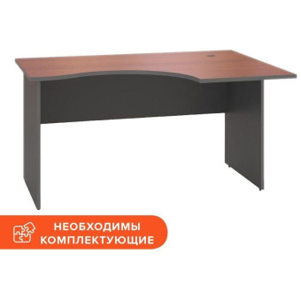 Стол эргономичный Стратегия правый (ноче милано/серый, 1400х1000х735 мм)