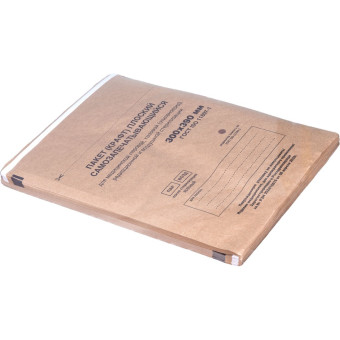 Пакет для стерилизации Террамед 300 x 390 мм самоклеящийся (100 штук в упаковке)