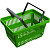 Корзина покупательская пластик зеленый (5 штук в упаковке)