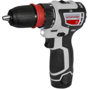 Дрель-шуруповёрт аккумуляторная Интерскол КомбиМАКС ДА-10/12В  бесщёточная 2 АКБ x Li-ion (12 В, 2 Ач)+ЗУ в кейсе (687.2.2.78)