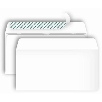 Конверт Postfix Bong Е65 80 г/кв.м белый стрип с внутренней запечаткой (1000 штук в упаковке)