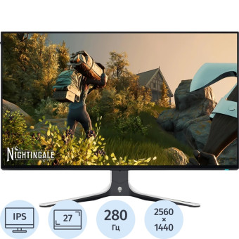 Монитор 27" Dell AW2723DF чёрный/белый