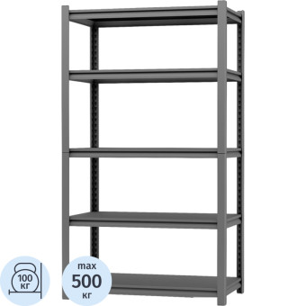 Стеллаж металлический Everest Beamy Luxe (5 полок, 1200х400х2000 мм)