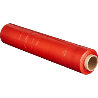 Стрейч-пленка для ручной упаковки вес 2 кг 20 мкм x 217 м x 50 см красная (престрейч 180%)