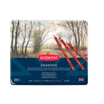 Карандаши цветные Derwent Drawing 24 цвета в металлической упаковке