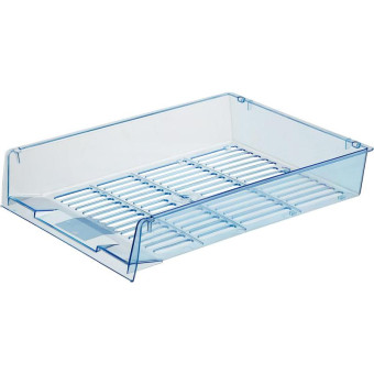 Лоток горизонтальный для бумаг Attache Bright Colours пластиковый голубой решетчатый