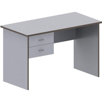 Стол прямой Агат АСС-62 с тумбой (серый, 1200х600х750 мм)