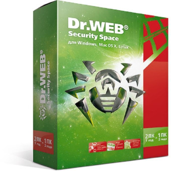 Антивирус Dr.Web Security Space база для 2 ПК на 24 месяца (BHW-B-24M-2-A3)