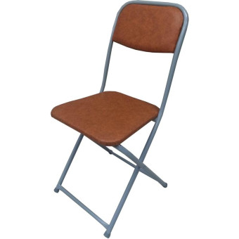 Стул обеденный Конференц складной коричневый (искусственная кожа, металл)