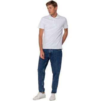 Футболка поло мужская Virma Stretch белая короткий рукав (размер L)