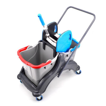 Тележка уборочная A-VM CK750-Grey 2-ведерная с отжимом 2x25 л