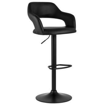 Стул барный Рич чёрный (экокожа, металл)