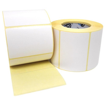 Термотрансферные этикетки бумажные полуглянцевые 100x72 мм (24 рулона по 500 штук) (835194)