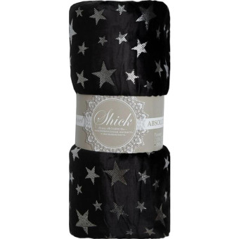 Плед Texrepublic Shick фланель 200x200 см черный/серебристый