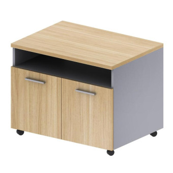 Тумба подкатная для оргтехники Unica (бук/серый, 802x575x617 мм)