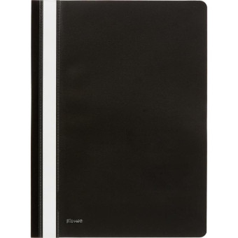 Скоросшиватель пластиковый Комус А4 до 100 листов черный (толщина обложки 0.13/0.18 мм)