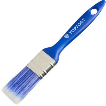 Кисть малярная плоская TOPFORT Aqua Performance из искусственной щетины  30x15 мм с пластиковой рукояткой
