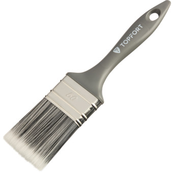 Кисть малярная плоская TOPFORT Stella из искусственной щетины 50x15 мм с  пластиковой рукояткой