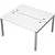 Стол приставной Avance 6МБ.5269 двухместный (шамони светлый/алюминий  матовый, 1400х1235х750 мм)