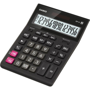 Калькулятор настольный ПОЛНОРАЗМЕРНЫЙ Casio GR-16 16-разрядный черный
