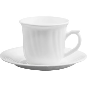 Набор чайный Кулинарк Спираль на 6 персон стекло (6 чашек 220 мл, 6 блюдец 14 см)