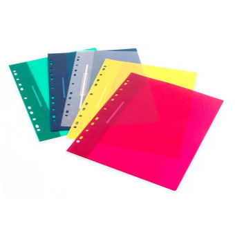 Скоросшиватель пластиковый с перфорацией Комус А4 до 100 листов (толщина обложки 0.18 мм, 10 штук в упаковке)