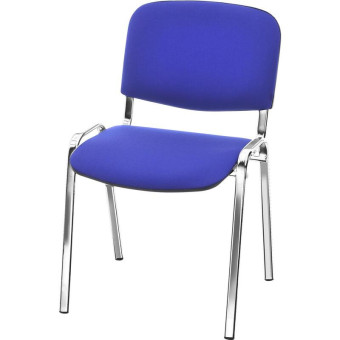 Стул офисный Easy Chair Изо синий ткань металл хромированный (1550829)