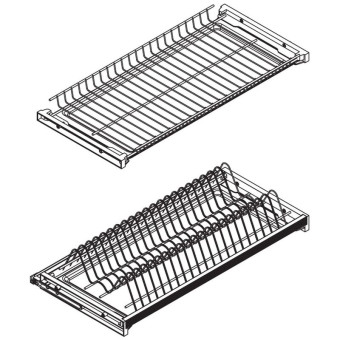 Сушка двухуровневая VOK 402639 (серая, 430х300х100 мм)