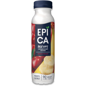 Йогурт питьевой Epica вишня/банан 2.5% 290 г