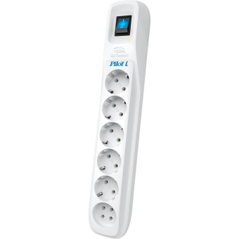 Сетевой фильтр ZIS Pilot L на 6 розеток 10 метров белый