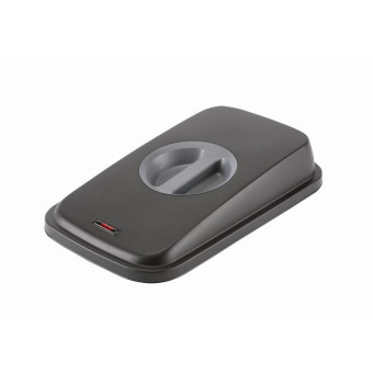 Крышка для урны Vileda Professional Гео с ручкой пластик чёрный/серый  (арт. производителя 137730)